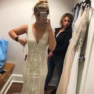 Beautiful Creme Prom Dress WORN ONCE